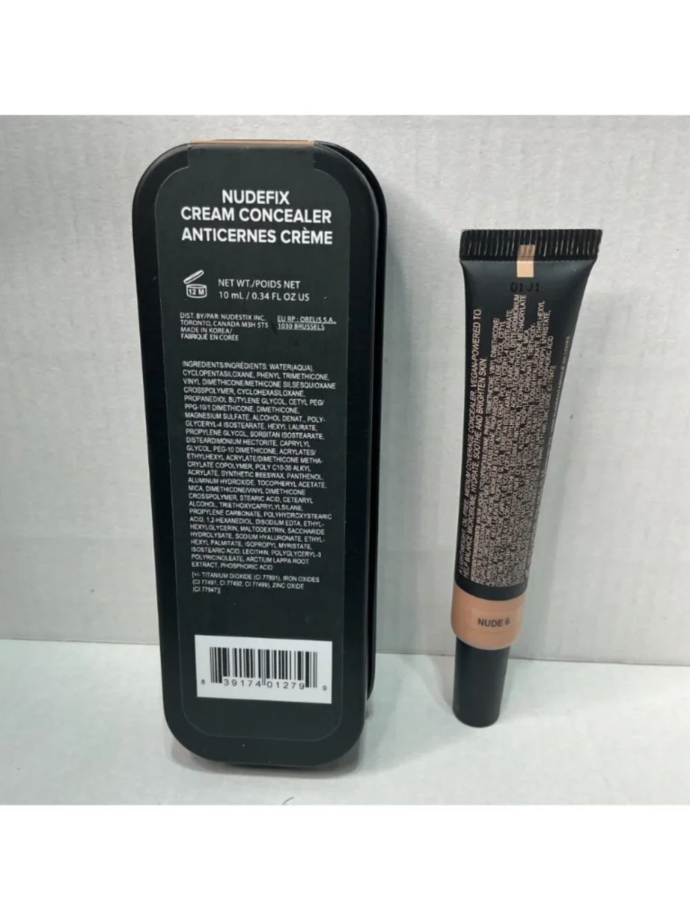 Nudestix Cream Concealer Nude 6 With Metal Case 10ml / 0.34fl Oz New